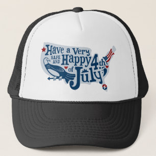 Safe And Happy 4th Of July Trucker Hat