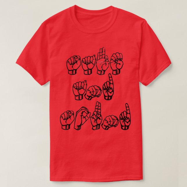Safe and Sound in ASL T-Shirt (Design Front)
