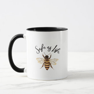 Safe as Life Black Detail Mug