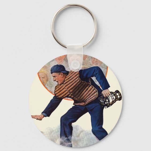 Safe at the Plate Key Ring (Front)
