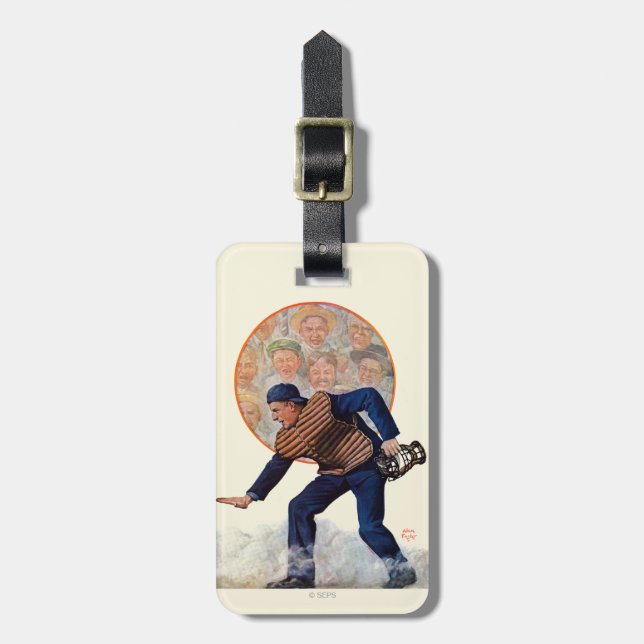 Safe at the Plate Luggage Tag (Front Vertical)