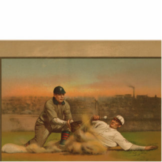 Safe At Third Standing Photo Sculpture