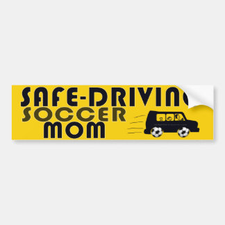Safe-Driving Soccer Mum Bumper Sticker