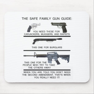 SAFE FAMILY GUN GUIDE MOUSE MAT