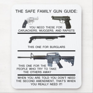 SAFE FAMILY GUN GUIDE MOUSE MAT