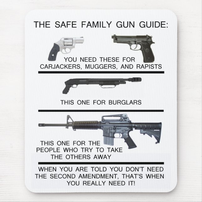 SAFE FAMILY GUN GUIDE MOUSE MAT (Front)