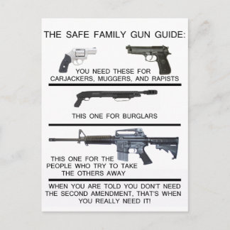 SAFE FAMILY GUN GUIDE POSTCARD