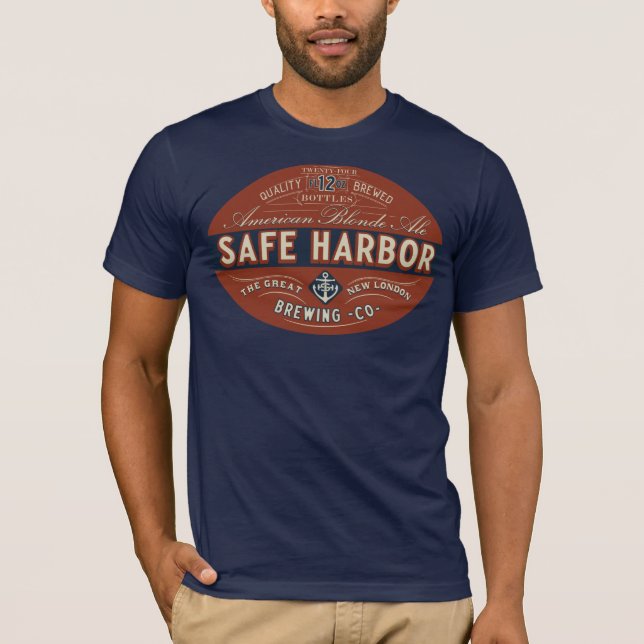Safe Harbour Round Medalion 2 T-Shirt (Front)