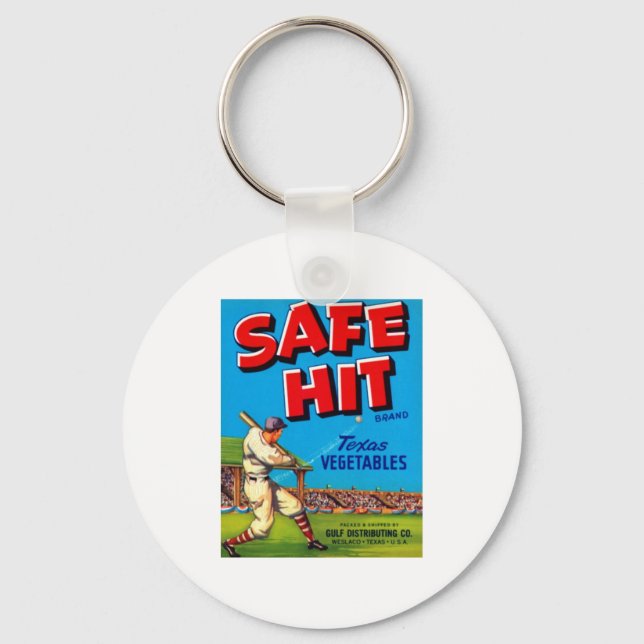 Safe Hit Texas Vegatables Key Ring (Front)