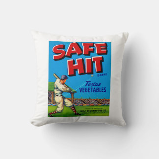Safe Hit Vintage Lable Art Cushion
