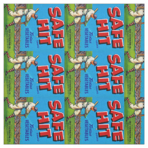 Safe Hit Vintage Lable Art Fabric