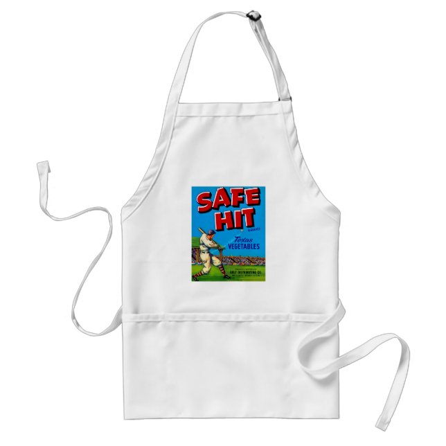 Safe Hit Vintage Lable Art Standard Apron (Front)