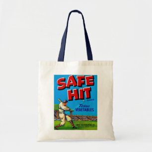 Safe Hit Vintage Lable Art Tote Bag