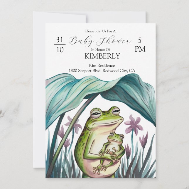 Safe in Mummy's Arms Invitation (Front)