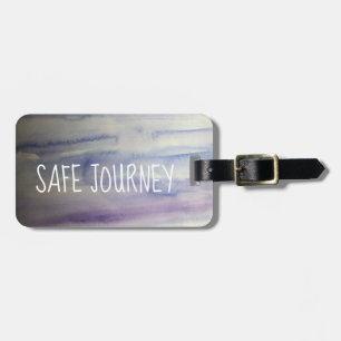Safe Journey Watercolor Luggage Tag