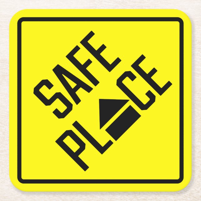  Safe Place Paper Coaster (Front)