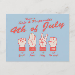 Safe & Responsible 4th Postcard