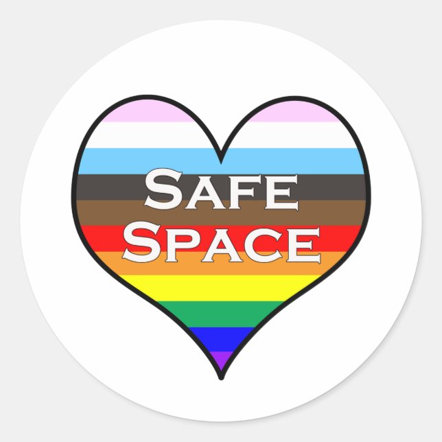 Safe Space Classic Round Sticker (Front)