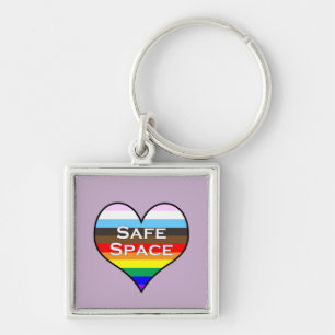 Safe Space Heart Key Ring