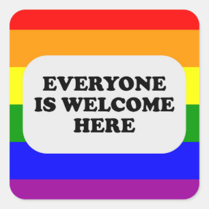 Safe Space LGBT Gay Pride Ally Rainbow  Square Sticker