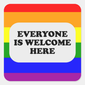 Safe Space LGBT Gay Pride Ally Rainbow  Square Sticker