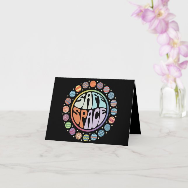 Safe Space LGBTQ Friendly Pride Support Proud Ally Card (Orchid)