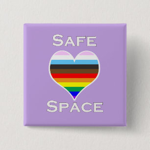 Safe Space Pinback Button