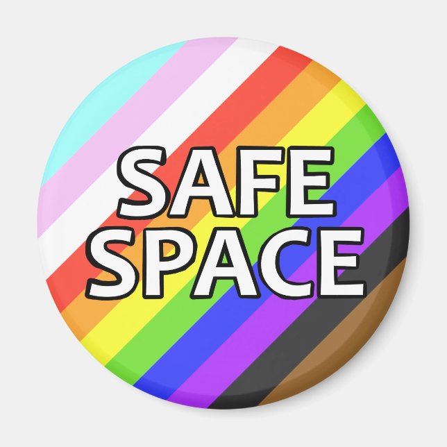 Safe Space Pride Fridge Magnet (Front)