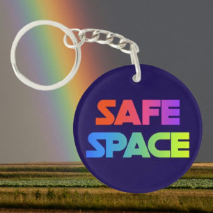 Safe Space Pride Keychain