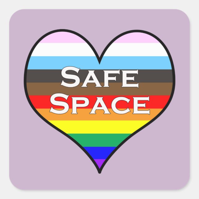 Safe Space Square Sticker (Front)