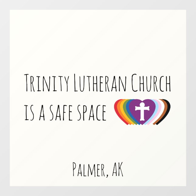 Safe Space Window Cling  (Sheet)