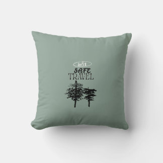 Safe Travel Pines Throw Pillow