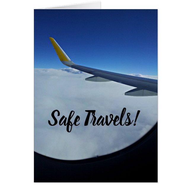Safe Travels Blank Greeting Card (Front)