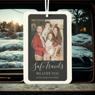 Safe Travels Dad Gift Custom Photo Car Air Freshener