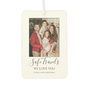 Safe Travels Dad Gift Custom Photo Car Air Freshener