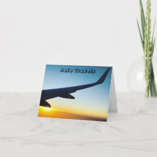 safe travels sunset card