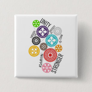 Safe With Me Cogs Square Button