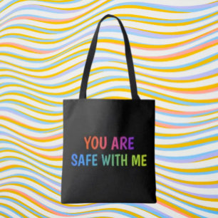 Safe With Me – Pride Ally Tote Bag