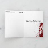 'Safe Word' Zombie Birthday Card (Inside)