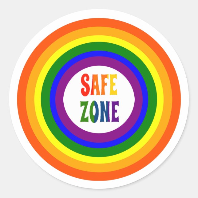 Safe Zone Rainbow Stickers (Front)