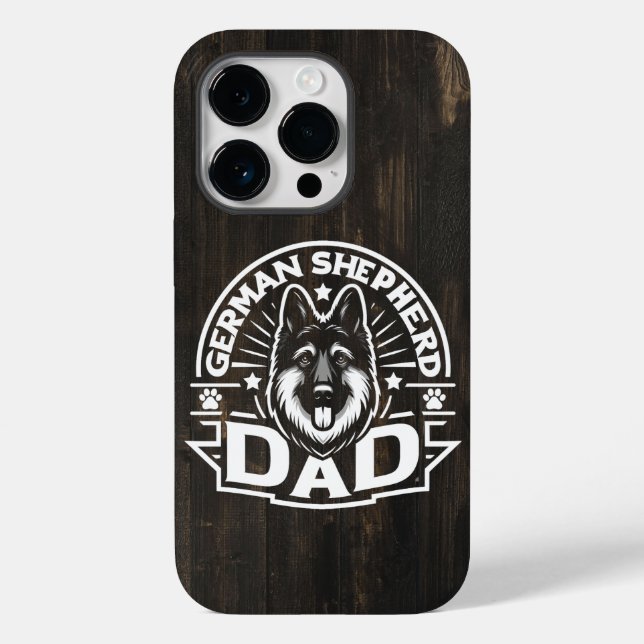 Safeguarding German Shepherd Dog Dad Proud Journey Case-Mate iPhone Case (Back)
