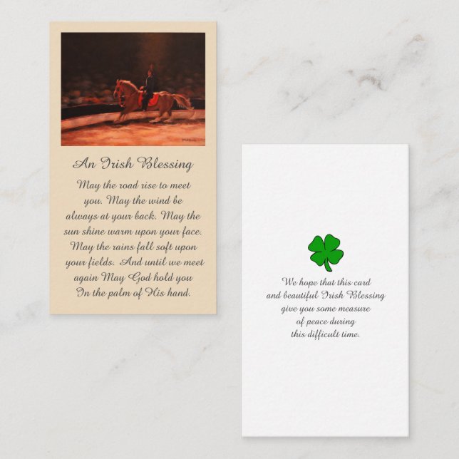 Safely Home Memorial Circus Act Prayer Card (Front/Back)