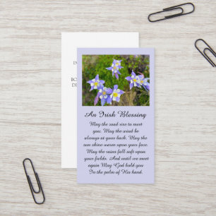 Safely Home Memorial Soft Blues, Gentle Violets  Business Card