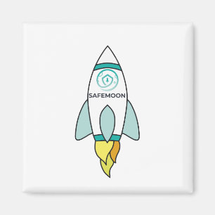 Safemoon To The Moon Rocket Magnet
