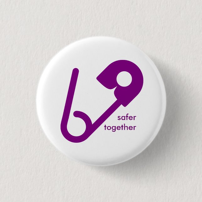 Safer Together Safety Pin Buttons (Front)