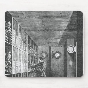 Safes at the Bank of France in Paris, 1897 Mouse Mat