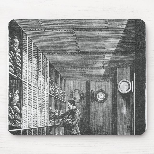 Safes at the Bank of France in Paris, 1897 Mouse Mat (Front)