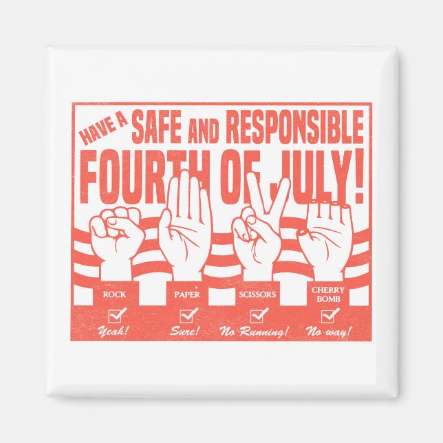 Safety 4th Parody Magnet (Front)