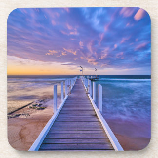 Safety Beach Jetty Sunset Coaster