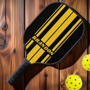 Safety Bee Nostalgic Board Stripes with Name Pickleball Paddle